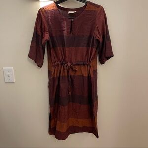 Mata Traders Maroon Button-Up Top